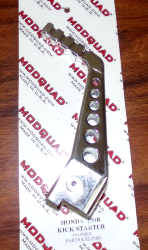 HONDA ATC250R, TRX250R POLISHED BILLET ALUMINUM ENGINE KICK START LEVER, PEDAL