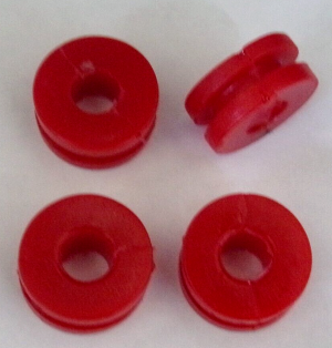 HONDA FRONT FENDER GROMMET KIT RED 4-PIECE, CR125, CR250, XR200, XR250, XR500