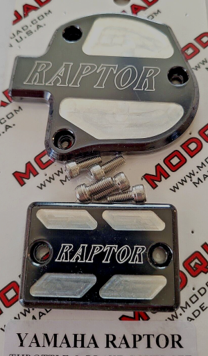 YAMAHA RAPTOR 700 ALUMINUM THROTTLE & BRAKE MASTER CYLINDER COVERS 2009-2025