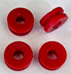 HONDA FRONT FENDER GROMMET KIT RED 4-PIECE ATC 250R, 350X, ATC250R, ATC350X