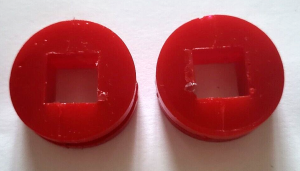 SUZUKI LT250R 250 QUADRACER HEADLIGHT MOUNT RUBBER GROMMET CUSHIONS, RED