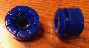 ATC 250SX, 250ES BIG RED 250 REAR SEAT RUBBER FRAME MOUNTS, CUSHIONS BLUE