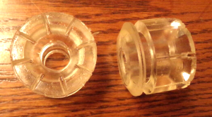 ATC 250SX, 250ES BIG RED 250 REAR SEAT RUBBER FRAME MOUNTS, CUSHIONS TRANSLUCENT