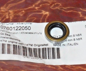 KTM 60SX,65SX,950 ADVENTURE,SUPERMOTO, SUPERDUKE SHIFT SHAFT OIL SEAL 0760122050