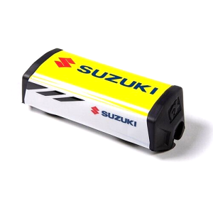 SUZUKI YELLOW OVERSIZE 1-1/8" HANDLEBAR, BARS CENTER PAD RM,RMZ,RMX,LTR,LTZ,DRZ
