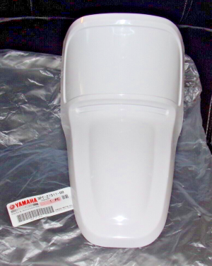 YAMAHA PW50 WHITE FRONT FENDER & NUMBER PLATE 1981-2024, 3PT-21511-00