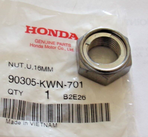 HONDA REAR WHEEL AXLE NUT 90305-KWN-701, PCX125, PCX150, NSS300, WW150, ADV150