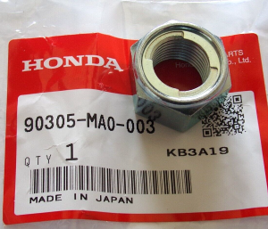 HONDA REAR WHEEL AXLE, SWINGARM PIVOT NUT, CBX, CR125, XR200, XR250, XR500, FT500, XL250 90305-MA0-003