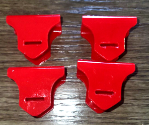 HONDA TRX 250R 86-89 GAS TANK SETTINGS, FRAME CUSHIONS 17505-HB9-000, X4 RED