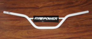 YAMAHA RAPTOR 125, 250, 350, WARRIOR, BANSHEE 350 WHITE STEEL HANDLEBARS BARS