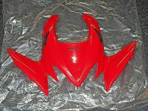 HONDA TRX700XX, TRX 700 PATRIOT RED FRONT FENDER NOSE HOOD 61310-HP6-A00ZB