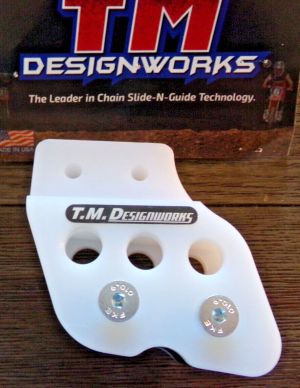 HONDA,SUZUKI,YAMAHA,KAWASAKI T.M DESIGN SWINGARM REAR CHAIN GUIDE, BANSHEE STYLE