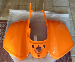 KAWASAKI KFX700 KFX 700 VFORCE ORANGE OEM  REAR FENDERS KSV700 SPLASH MUD GUARDS, 35023-0010-268
