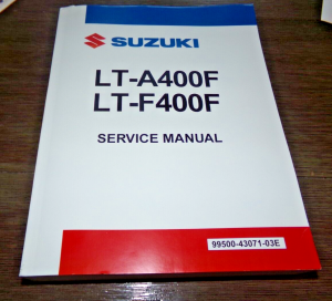 SUZUKI LT-A400F LT-F400F KING QUAD SERVICE SHOP MECHANIC REPAIR MANUAL, BOOK