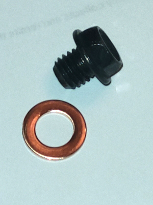 SUZUKI ENGINE WATER PUMP COVER DRAIN BOLT & WASHER,RM80,RM125,RM250,GV700,GV1200