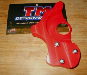 YAMAHA 350 BANSHEE TM DESIGN ENGINE CASE SAVER, RED CHAIN GUIDE, GUARD 87-06