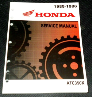 HONDA ATC350X, ATC 350X SHOP, SERVICE , MECHANIC REPAIR MANUAL, BOOK 1985-1986
