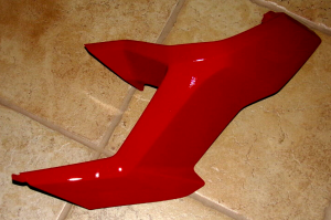 HONDA TALON 1000 LEFT FRONT RED HEADLIGHT TRIM, COVER SHROUD, 61420-HL6-AA0ZC
