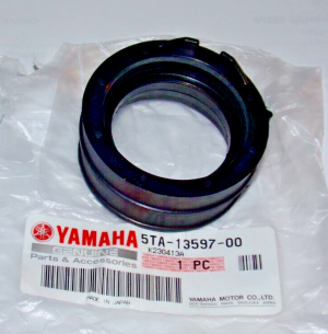 YAMAHA YFZ450 ATV, YZ450F, WR450F CARBURETOR TO HEAD RUBBER INTAKE BOOT, FLANGE