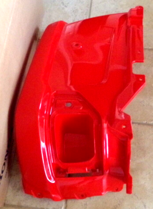 HONDA TRX 500 FOREMAN, RUBICON PATRIOT RED LEFT FRONT FENDER, SPLASH GUARD