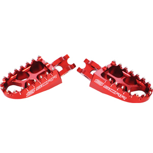 SUZUKI RMZ250 RMZ450 RMZ 250 450 EVOLUTION SCAR RED ALUMINUM FOOTPEGS FOOT PEGS