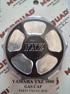 YAMAHA YXZ1000R YXZ 1000R UTV ALUMINUM GAS TANK CAP, BLACK & POLISHED, 2016-20205, MADE IN THE USA