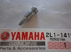YAMAHA CARBURETOR FLOAT BOWL DRAIN SCREW, SR250, SR500, TT250, XT250, XT500, XJ550, XS400, XS650, XS1100, XVZ12TDK, XV500, XZ550, XJ900, V-MAX 1200, VENTURE 1300, VIRAGO 535, YTM200, YTM200ER, YTM225DX, YTM225DR, YFM200, YFM350ER, BIG BEAR, WARRIOR, KODIAK,