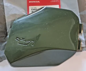 HONDA TRX 500 FOREMAN, 520 RUBICON LEFT SIDE PANEL OIL CHECK ACCESS COVER GREEN 83653-HR6-660ZE